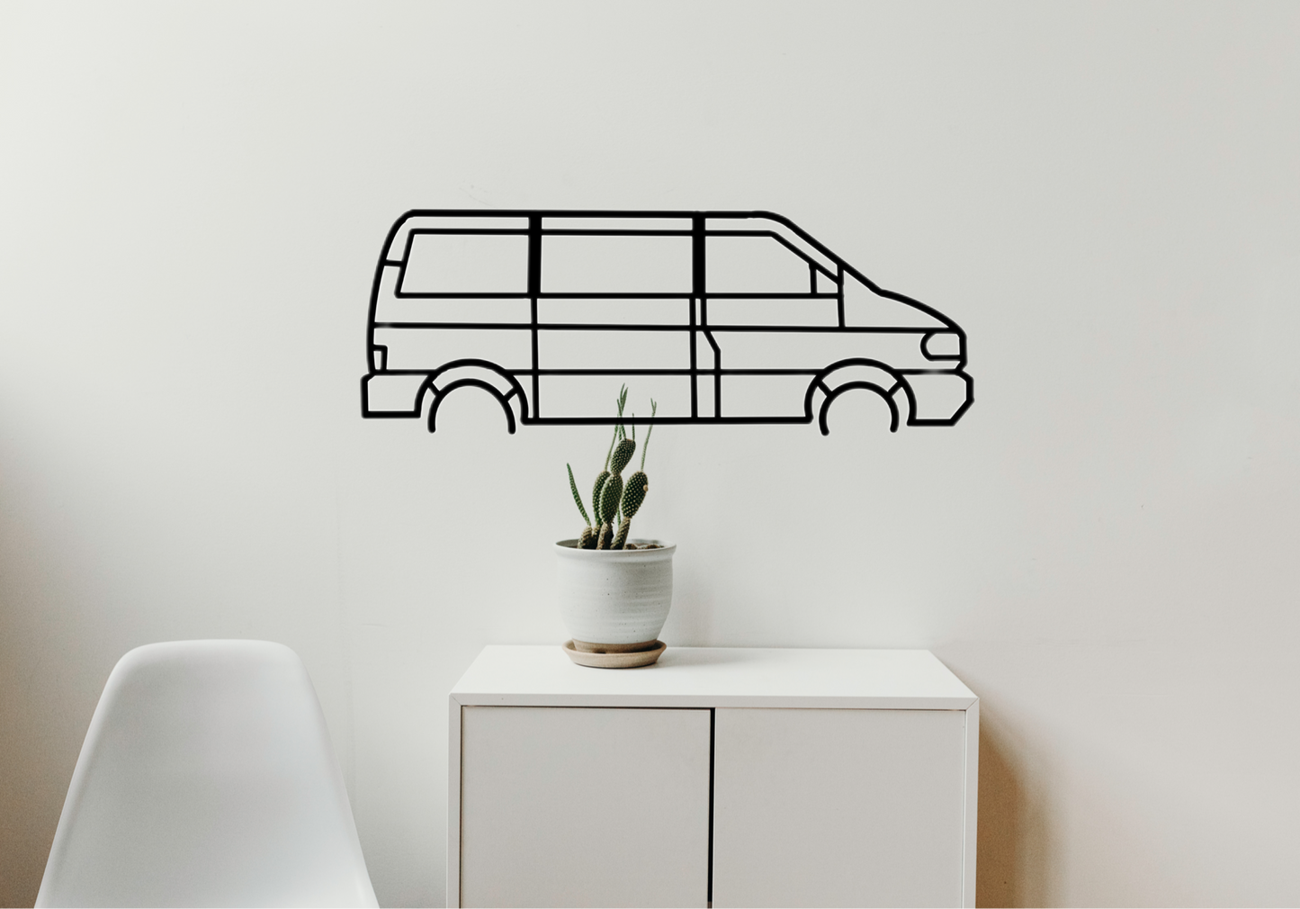 VW T4 Wandbild Wanddeko Auto Silhouette Car Wall Art