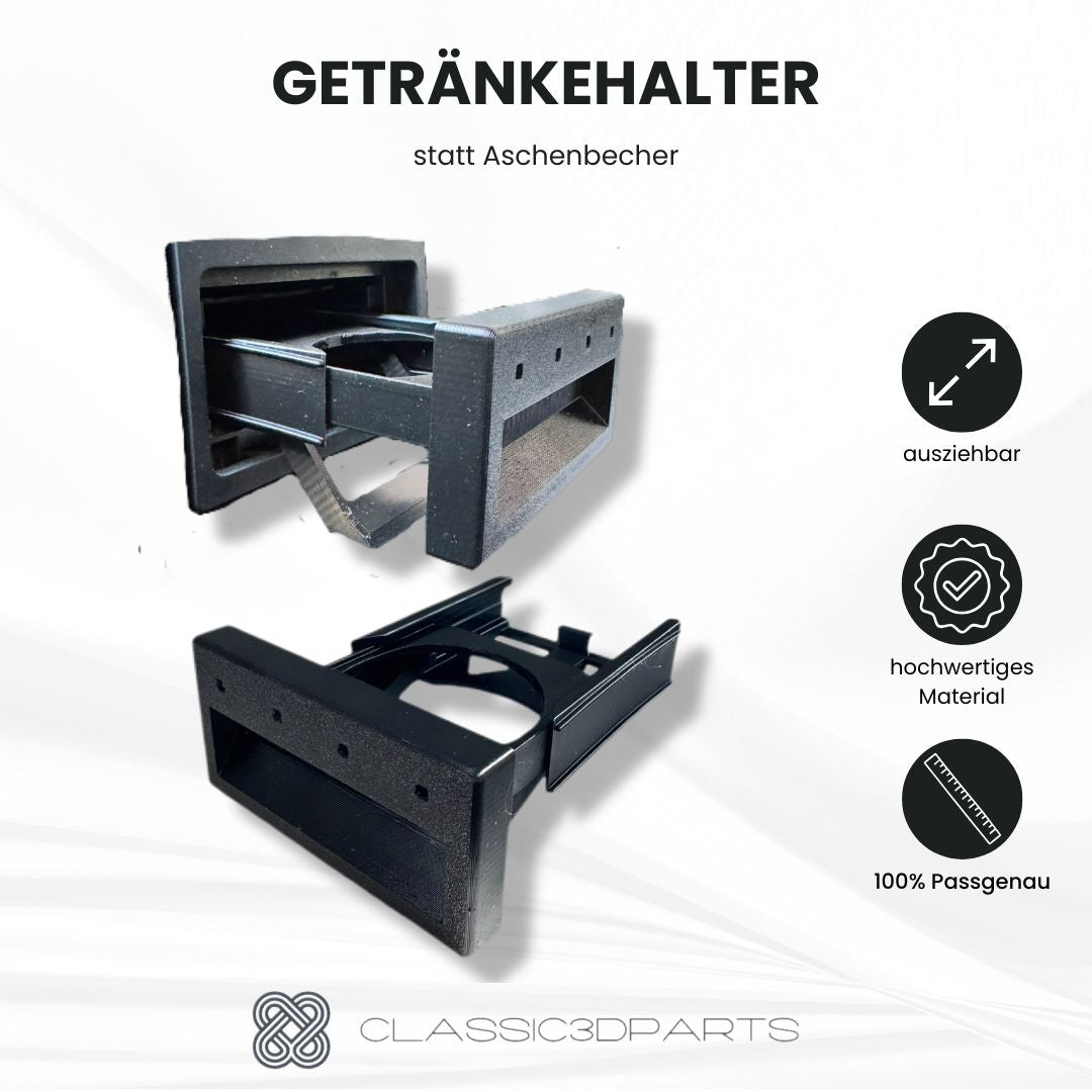 Premium Flaschenhalter Getränkehalter für VW T4 Dosenhalter statt Aschenbecher