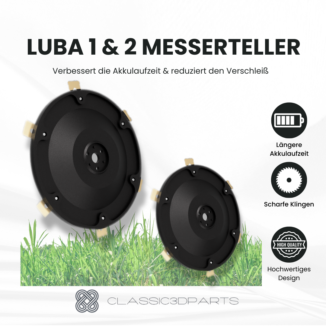 2x 6-fach Messerscheibe passend für Mammotion Luba 1 & 2 Messerteller mit Messer