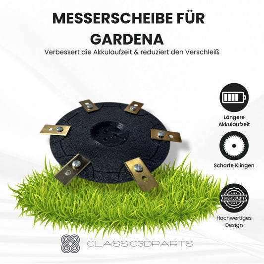 Messerscheibe mit 6 Klingen für Gardena R38Li R40Li R45Li R50Li R70Li R80Li