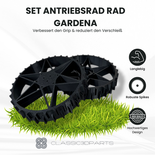 2er Set Antriebsrad Rad Gardena R38Li R40Li R50Li R70Li R80Li mehr Grip!