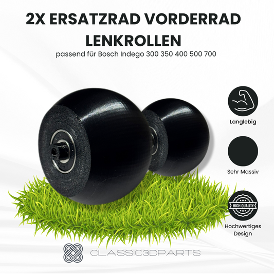 2x Vorderrad kompatibel mit Bosch Indego 300 350 400 500 700 mit Kugellager