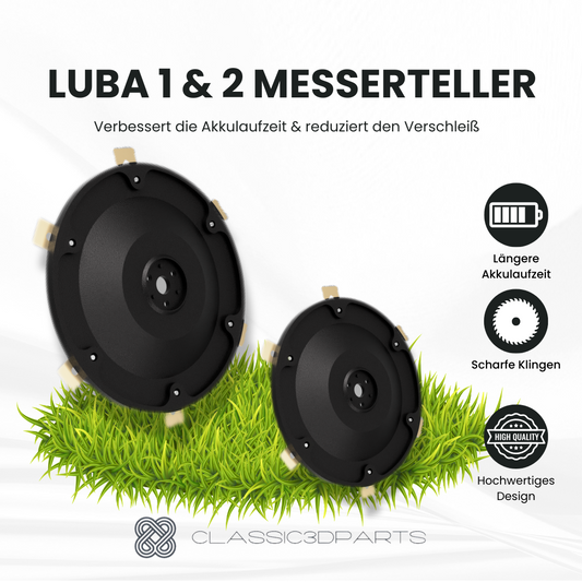 2x 6-fach Messerscheibe passend für Mammotion Luba 1 & 2 Messerteller mit Messer