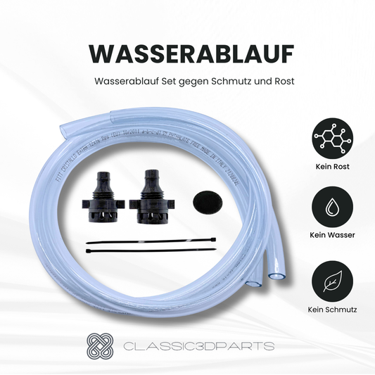 Wasserablauf Set für VW T4 Laubschutzgitter Sieb Filter Kotflügel Rostschutz
