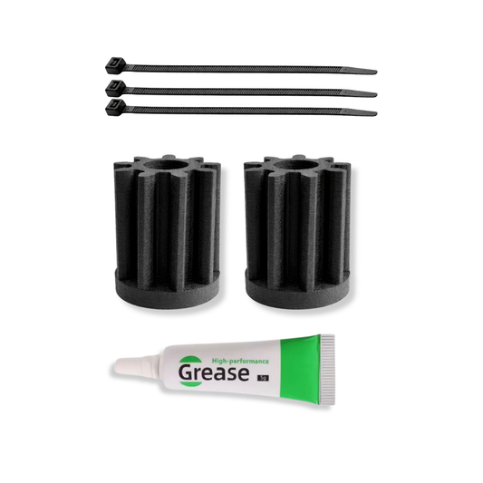 2 × Zahnrad + Fett passend für Vorwerk Thermomix TM5 / TM6 Verriegelungs-Antrieb - Robustes ASA Ritzel für Fehler C153/C148/C142