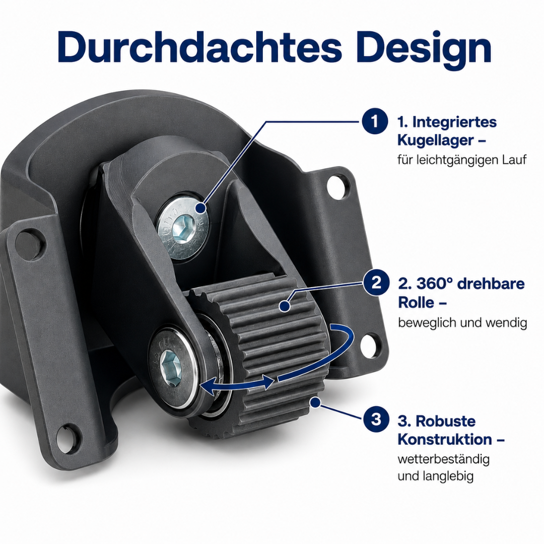 Drehbares Hinterrad passend für Husqvarna Gardena Flymo MCCulloch Rasenmäher Roboter (mehr Grip)