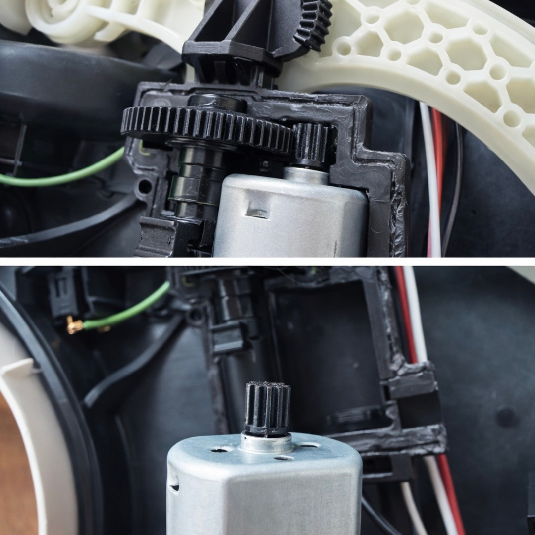 2 × Zahnrad + Fett passend für Vorwerk Thermomix TM5 / TM6 Verriegelungs-Antrieb - Robustes ASA Ritzel für Fehler C153/C148/C142