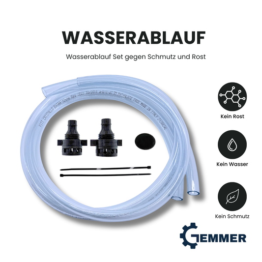 Wasserablauf Set passend für VW T4 Laubschutzgitter Sieb Filter Kotflügel Rostschutz